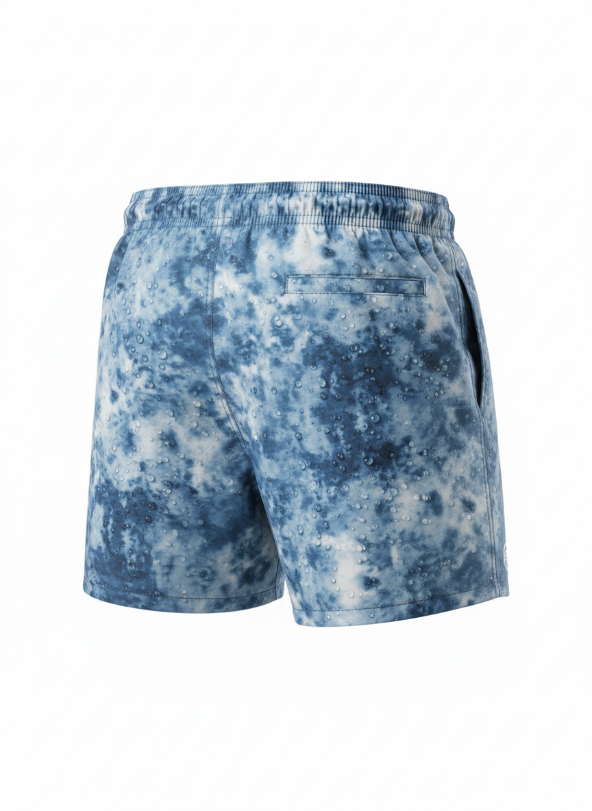 Acid Wash Effect Quick Dry Swim Trunks