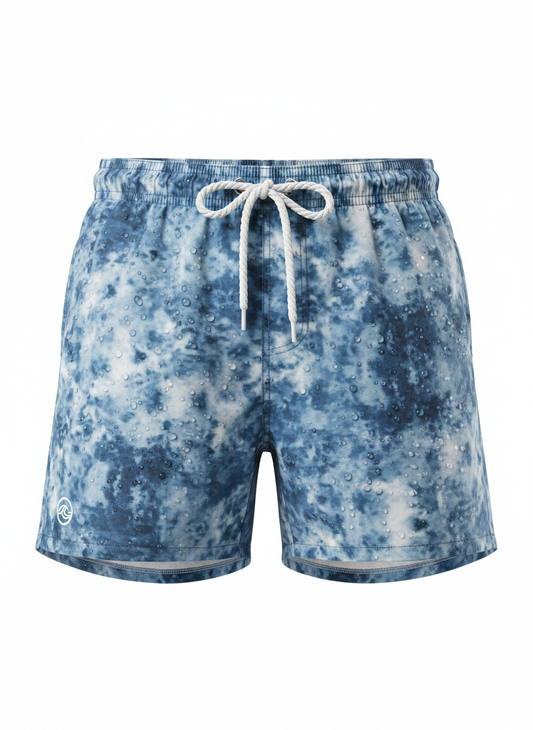 Acid Wash Effect Quick Dry Swim Trunks
