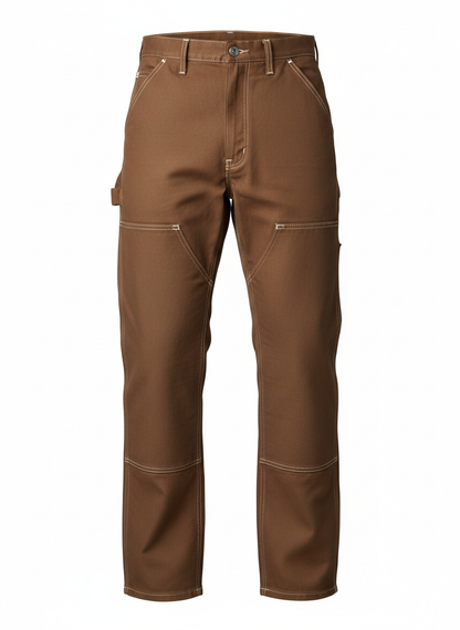 Carpenter Style Canvas Trousers With Hammer Loop