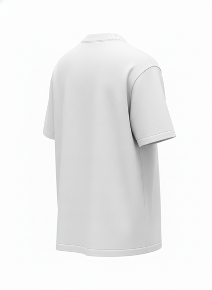 Contrast Ribbed Edge Heavy Knit Pocket Tee